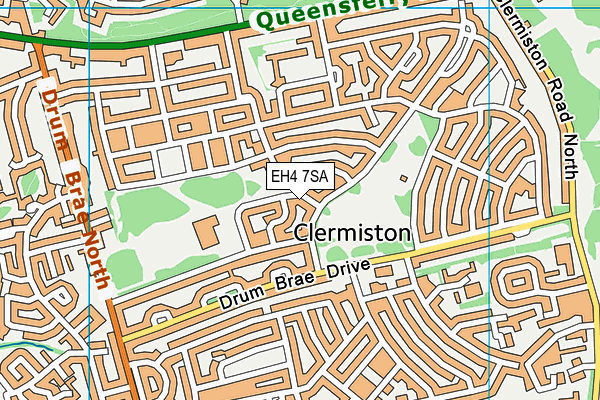 EH4 7SA map - OS VectorMap District (Ordnance Survey) EH4 7SA map - OS VectorMap District (Ordnance Survey)