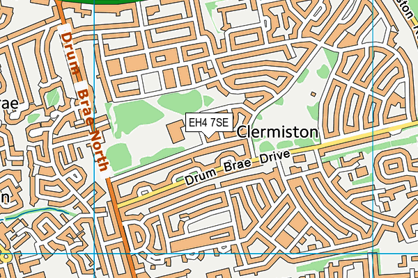 EH4 7SE map - OS VectorMap District (Ordnance Survey) EH4 7SE map - OS VectorMap District (Ordnance Survey)
