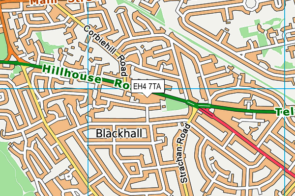 EH4 7TA map - OS VectorMap District (Ordnance Survey) EH4 7TA map - OS VectorMap District (Ordnance Survey)