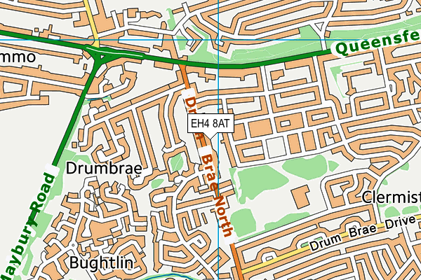 EH4 8AT map - OS VectorMap District (Ordnance Survey)