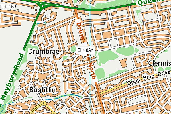 EH4 8AY map - OS VectorMap District (Ordnance Survey) EH4 8AY map - OS VectorMap District (Ordnance Survey)