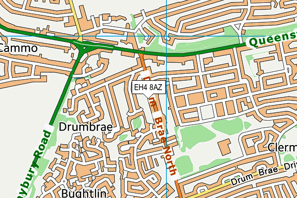 EH4 8AZ map - OS VectorMap District (Ordnance Survey) EH4 8AZ map - OS VectorMap District (Ordnance Survey)