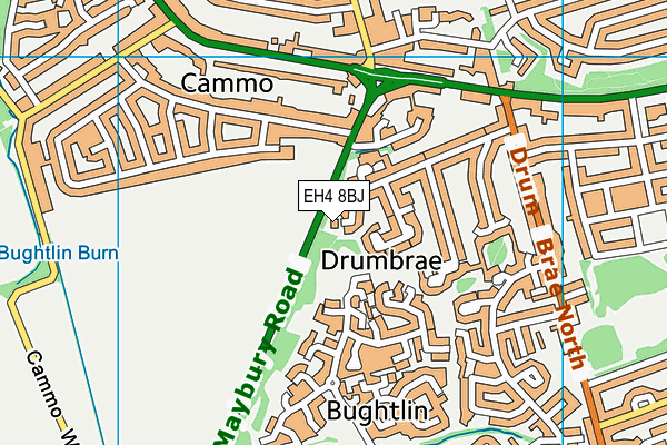 EH4 8BJ map - OS VectorMap District (Ordnance Survey)