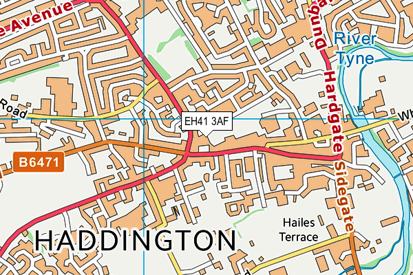 EH41 3AF map - OS VectorMap District (Ordnance Survey) EH41 3AF map - OS VectorMap District (Ordnance Survey)