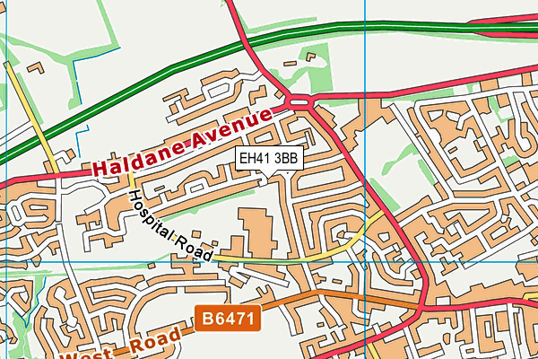 EH41 3BB map - OS VectorMap District (Ordnance Survey) EH41 3BB map - OS VectorMap District (Ordnance Survey)