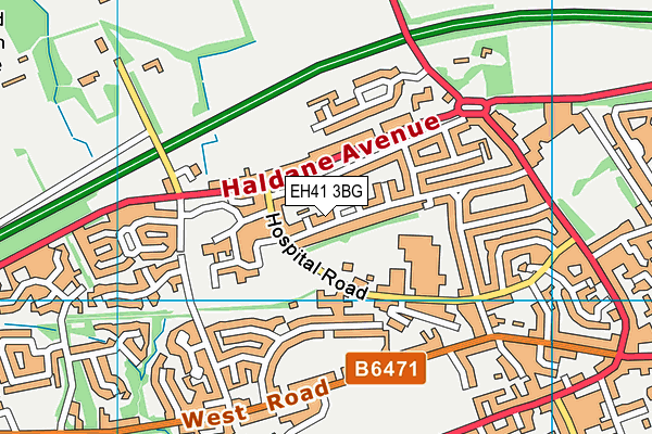 EH41 3BG map - OS VectorMap District (Ordnance Survey) EH41 3BG map - OS VectorMap District (Ordnance Survey)