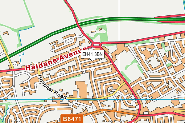 EH41 3BN map - OS VectorMap District (Ordnance Survey)