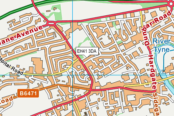 EH41 3DA map - OS VectorMap District (Ordnance Survey) EH41 3DA map - OS VectorMap District (Ordnance Survey)