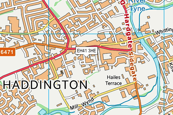 EH41 3HE map - OS VectorMap District (Ordnance Survey) EH41 3HE map - OS VectorMap District (Ordnance Survey)