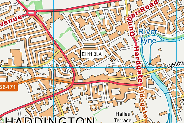 EH41 3LA map - OS VectorMap District (Ordnance Survey)
