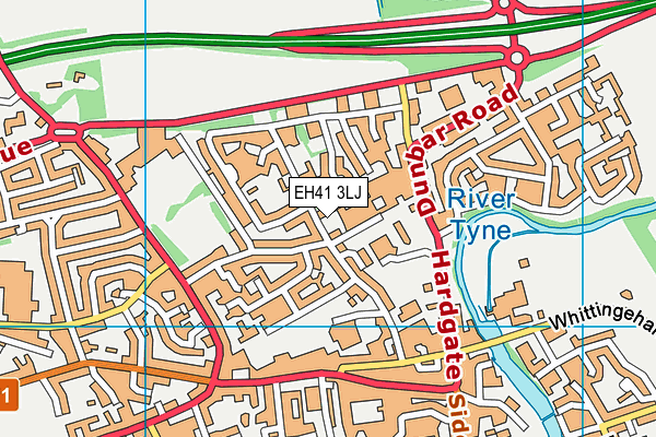EH41 3LJ map - OS VectorMap District (Ordnance Survey) EH41 3LJ map - OS VectorMap District (Ordnance Survey)