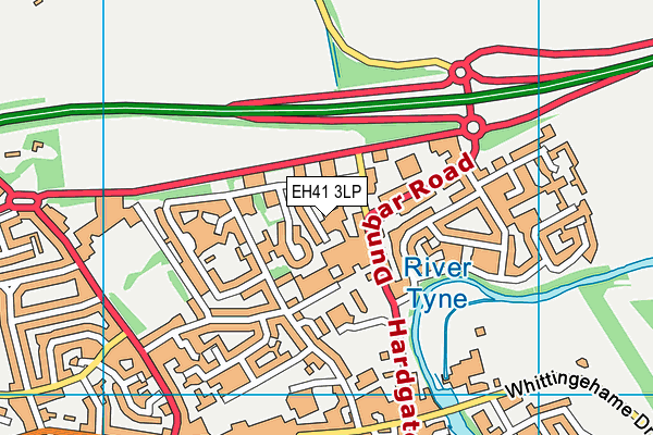 EH41 3LP map - OS VectorMap District (Ordnance Survey)