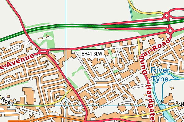 EH41 3LW map - OS VectorMap District (Ordnance Survey)
