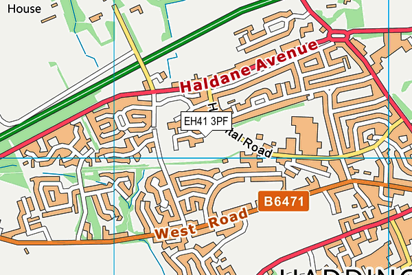EH41 3PF map - OS VectorMap District (Ordnance Survey) EH41 3PF map - OS VectorMap District (Ordnance Survey)
