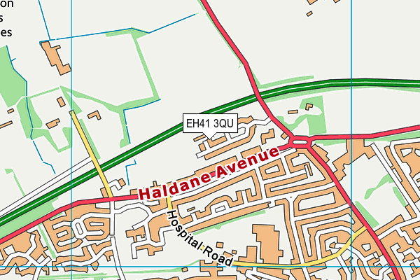 EH41 3QU map - OS VectorMap District (Ordnance Survey) EH41 3QU map - OS VectorMap District (Ordnance Survey)