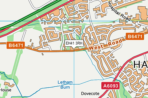 EH41 3RH map - OS VectorMap District (Ordnance Survey) EH41 3RH map - OS VectorMap District (Ordnance Survey)
