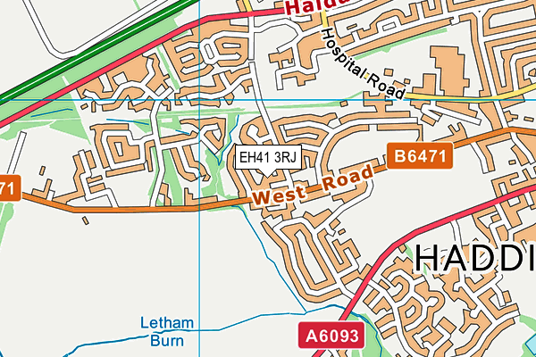 EH41 3RJ map - OS VectorMap District (Ordnance Survey) EH41 3RJ map - OS VectorMap District (Ordnance Survey)