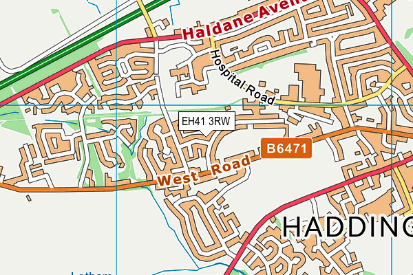 EH41 3RW map - OS VectorMap District (Ordnance Survey) EH41 3RW map - OS VectorMap District (Ordnance Survey)