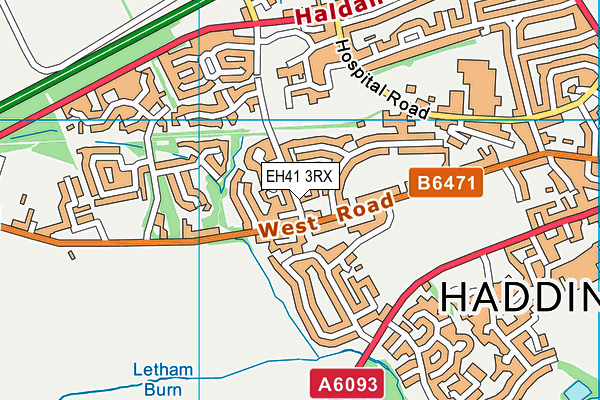 EH41 3RX map - OS VectorMap District (Ordnance Survey) EH41 3RX map - OS VectorMap District (Ordnance Survey)