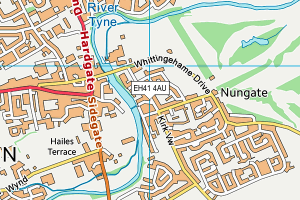 EH41 4AU map - OS VectorMap District (Ordnance Survey) EH41 4AU map - OS VectorMap District (Ordnance Survey)
