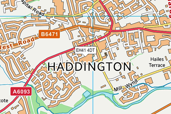 EH41 4DT map - OS VectorMap District (Ordnance Survey)