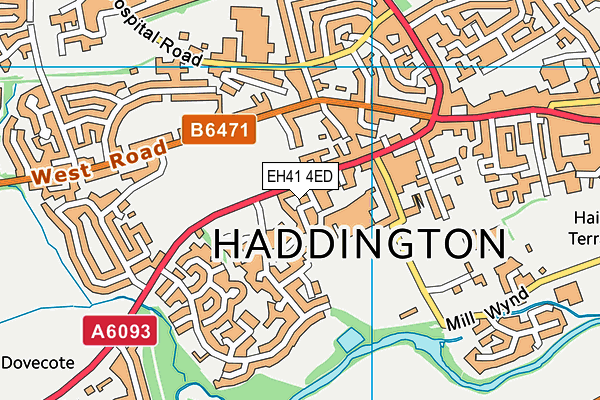 EH41 4ED map - OS VectorMap District (Ordnance Survey) EH41 4ED map - OS VectorMap District (Ordnance Survey)