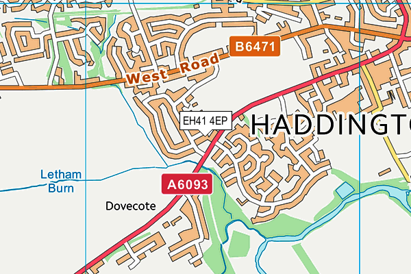 EH41 4EP map - OS VectorMap District (Ordnance Survey)