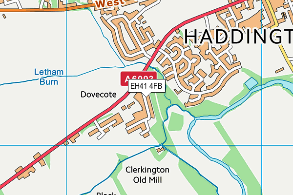 EH41 4FB map - OS VectorMap District (Ordnance Survey)