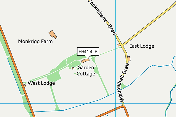 EH41 4LB map - OS VectorMap District (Ordnance Survey) EH41 4LB map - OS VectorMap District (Ordnance Survey)