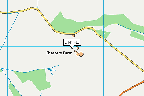 EH41 4LJ map - OS VectorMap District (Ordnance Survey)