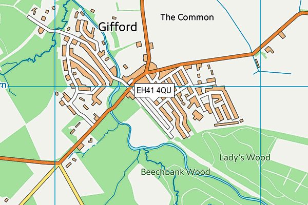 EH41 4QU map - OS VectorMap District (Ordnance Survey)