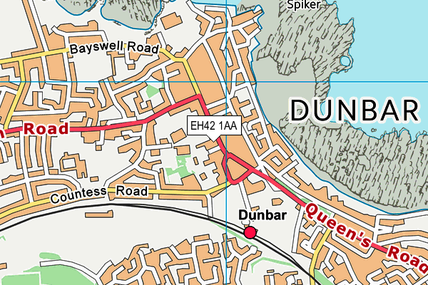 EH42 1AA map - OS VectorMap District (Ordnance Survey) EH42 1AA map - OS VectorMap District (Ordnance Survey)