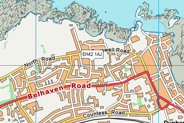 EH42 1AJ map - OS VectorMap District (Ordnance Survey) EH42 1AJ map - OS VectorMap District (Ordnance Survey)