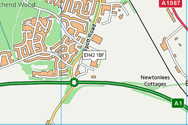 EH42 1BF map - OS VectorMap District (Ordnance Survey) EH42 1BF map - OS VectorMap District (Ordnance Survey)