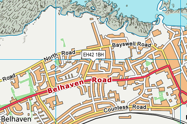 EH42 1BH map - OS VectorMap District (Ordnance Survey) EH42 1BH map - OS VectorMap District (Ordnance Survey)