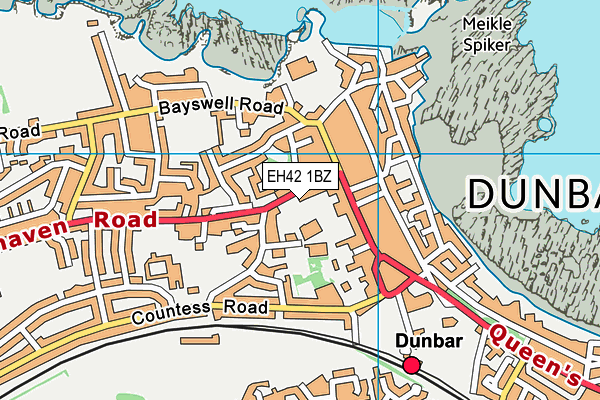 EH42 1BZ map - OS VectorMap District (Ordnance Survey) EH42 1BZ map - OS VectorMap District (Ordnance Survey)