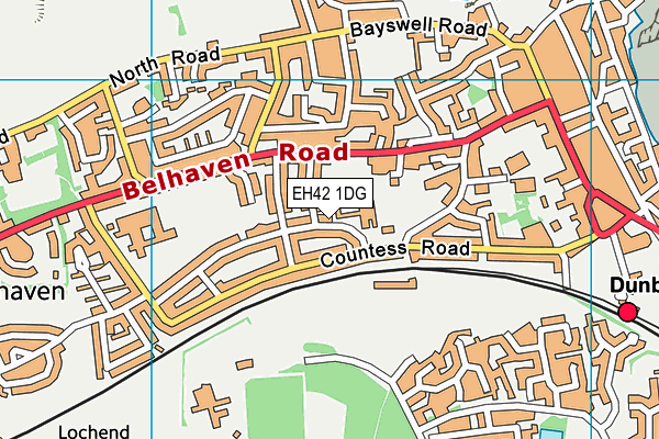EH42 1DG map - OS VectorMap District (Ordnance Survey) EH42 1DG map - OS VectorMap District (Ordnance Survey)