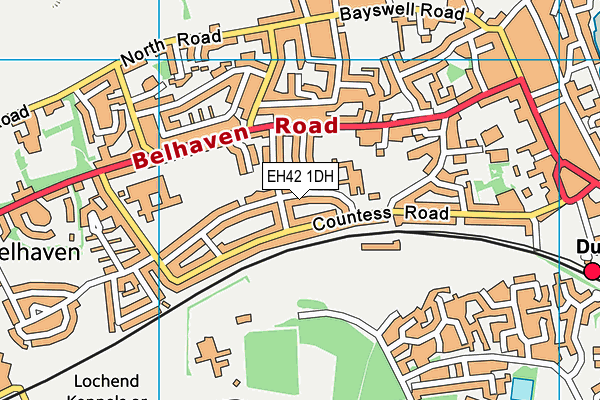 EH42 1DH map - OS VectorMap District (Ordnance Survey) EH42 1DH map - OS VectorMap District (Ordnance Survey)