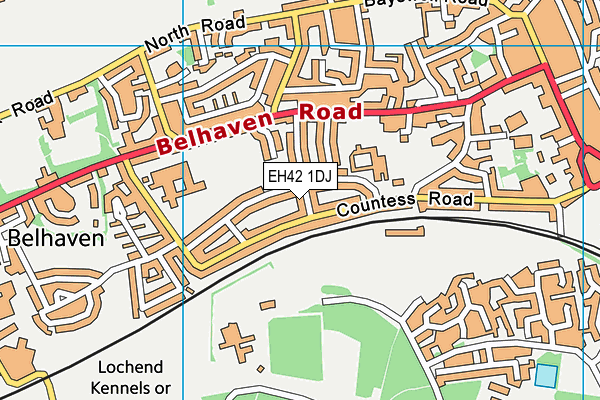 EH42 1DJ map - OS VectorMap District (Ordnance Survey) EH42 1DJ map - OS VectorMap District (Ordnance Survey)
