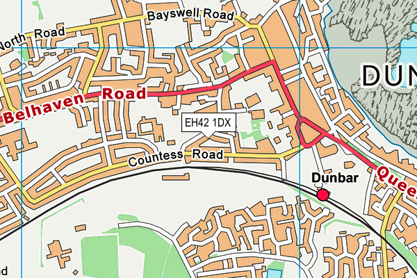 EH42 1DX map - OS VectorMap District (Ordnance Survey) EH42 1DX map - OS VectorMap District (Ordnance Survey)