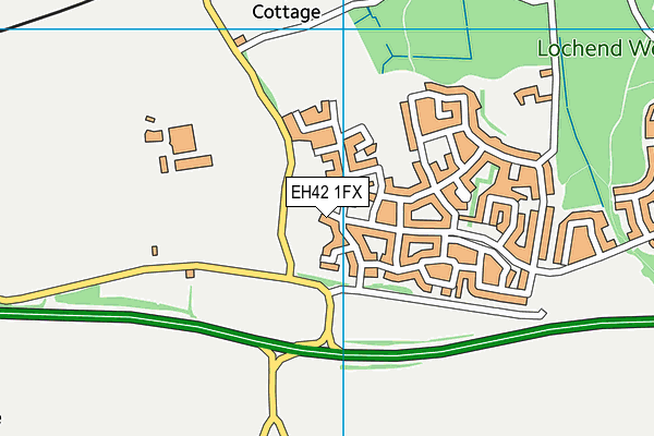 EH42 1FX map - OS VectorMap District (Ordnance Survey) EH42 1FX map - OS VectorMap District (Ordnance Survey)