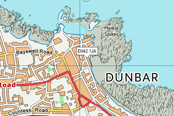 EH42 1JA map - OS VectorMap District (Ordnance Survey) EH42 1JA map - OS VectorMap District (Ordnance Survey)