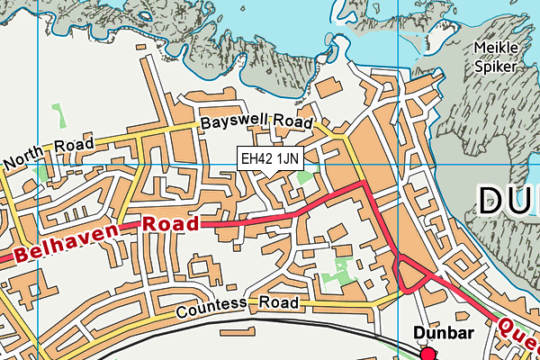 EH42 1JN map - OS VectorMap District (Ordnance Survey)
