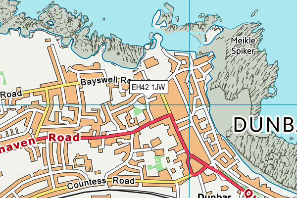 EH42 1JW map - OS VectorMap District (Ordnance Survey) EH42 1JW map - OS VectorMap District (Ordnance Survey)