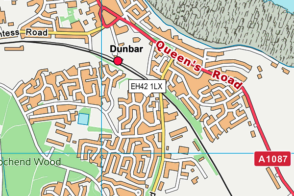 EH42 1LX map - OS VectorMap District (Ordnance Survey) EH42 1LX map - OS VectorMap District (Ordnance Survey)