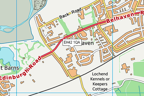 EH42 1QA map - OS VectorMap District (Ordnance Survey) EH42 1QA map - OS VectorMap District (Ordnance Survey)