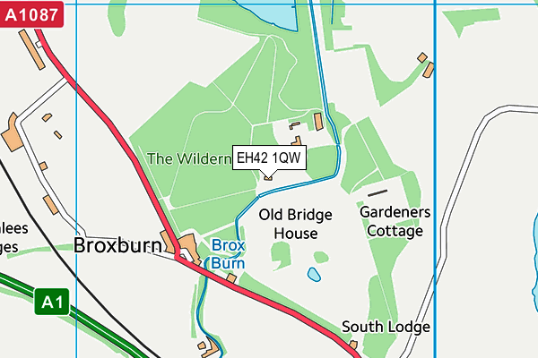 EH42 1QW map - OS VectorMap District (Ordnance Survey) EH42 1QW map - OS VectorMap District (Ordnance Survey)