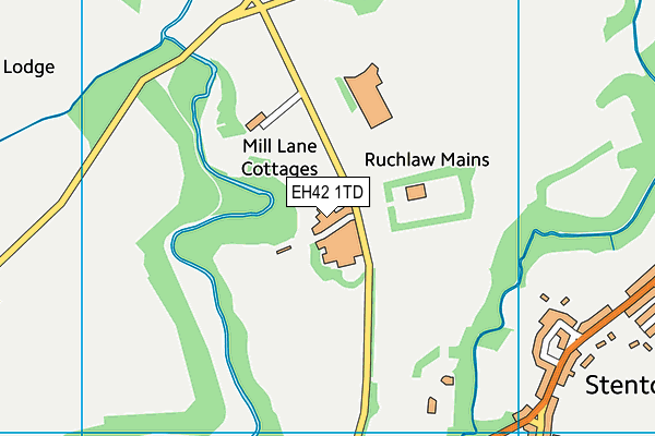 EH42 1TD map - OS VectorMap District (Ordnance Survey) EH42 1TD map - OS VectorMap District (Ordnance Survey)