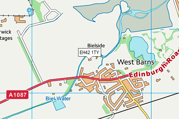 EH42 1TY map - OS VectorMap District (Ordnance Survey) EH42 1TY map - OS VectorMap District (Ordnance Survey)