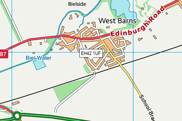 EH42 1UF map - OS VectorMap District (Ordnance Survey) EH42 1UF map - OS VectorMap District (Ordnance Survey)